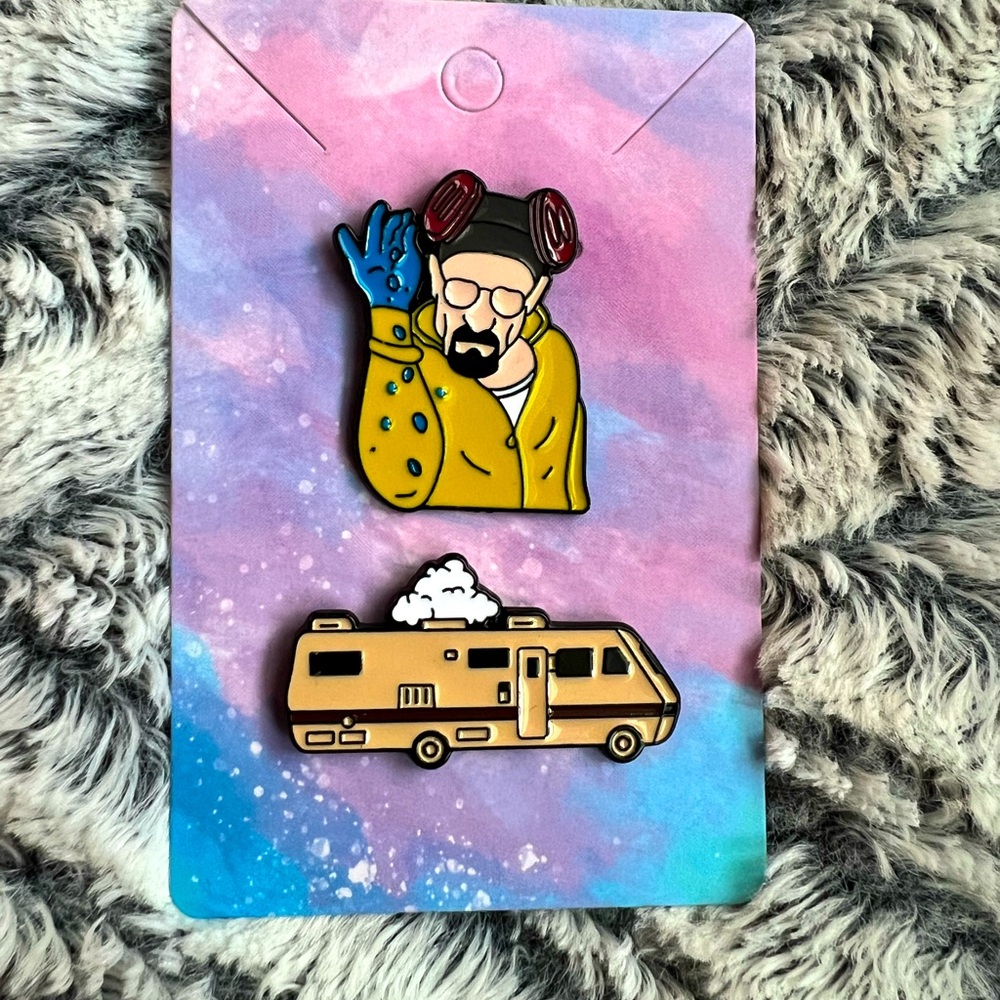Breaking Bad Pin ! Metal Paint Badge, for Backpack Clothing Jewelry Wallet.